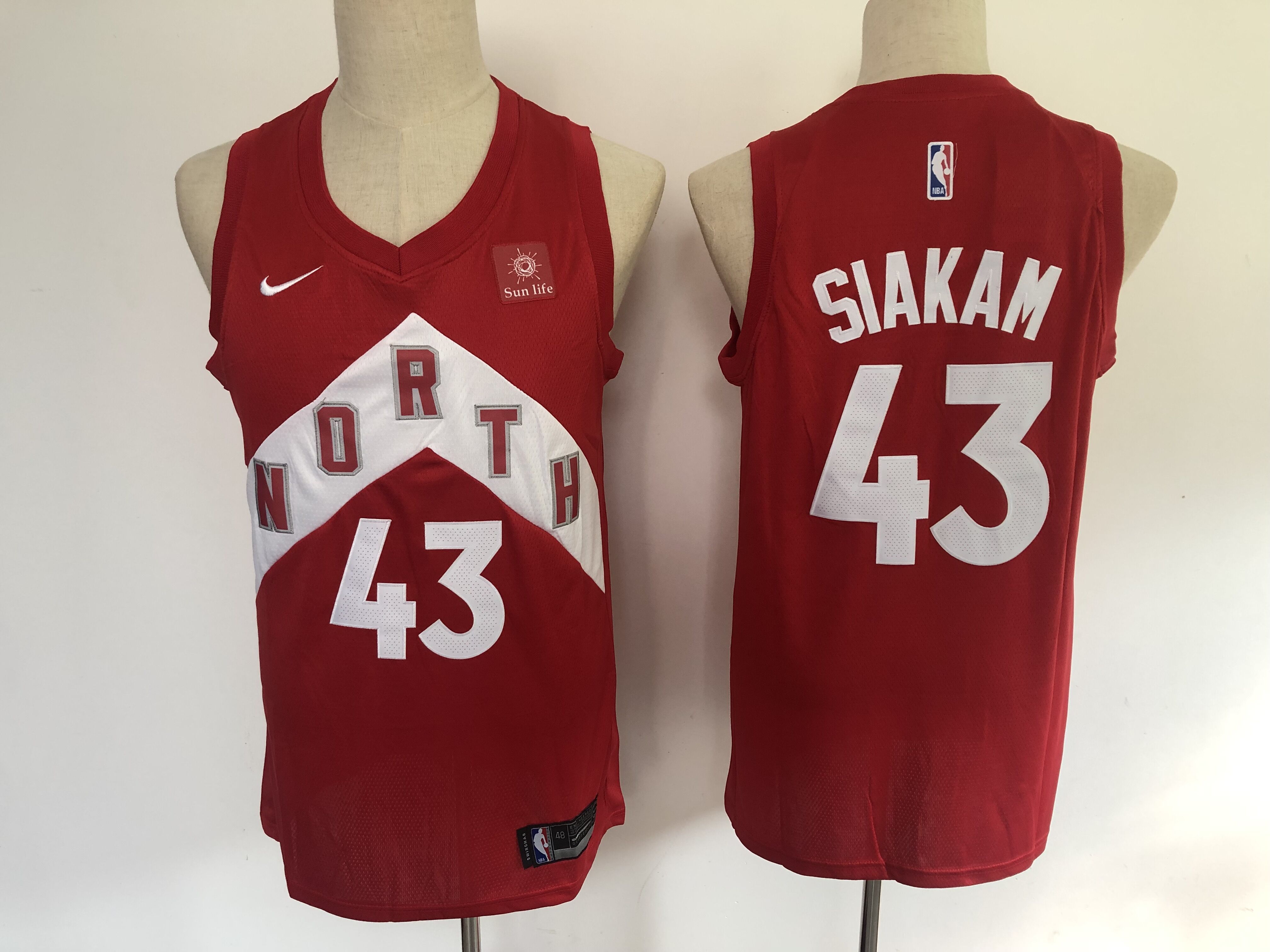 Men's Toronto Raptors #43 Pascal Siakam Red 2019 Earned Edition Swingman Stitched NBA Jersey